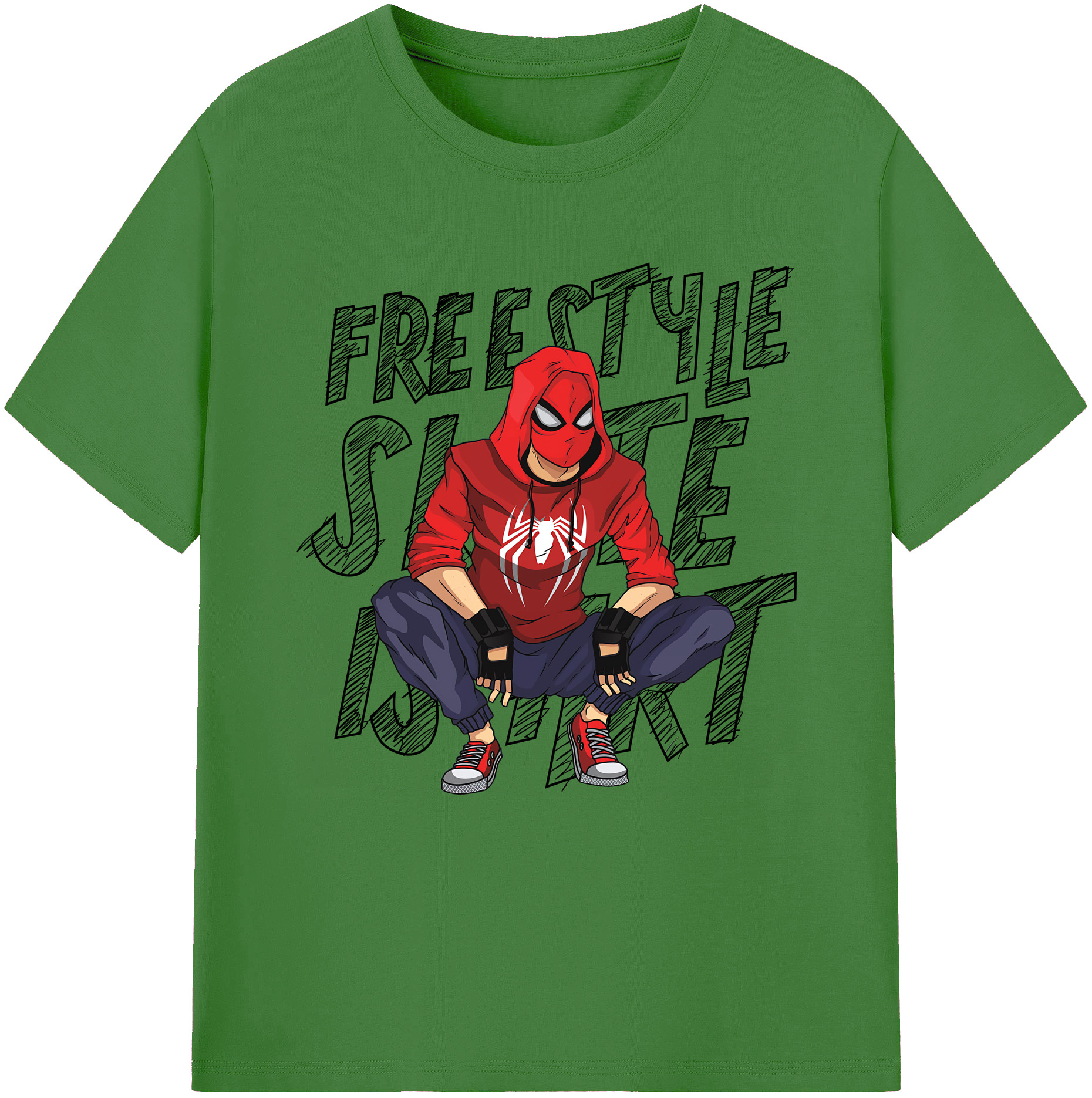 （画像用） Spider Man スパイダーマン レディースカジュアルプリントTシャツ（綿100％）